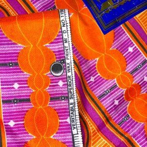 African Print Cloth - Veritable Superior Wax Print Mi - D. No 1156 - < 4 Yards